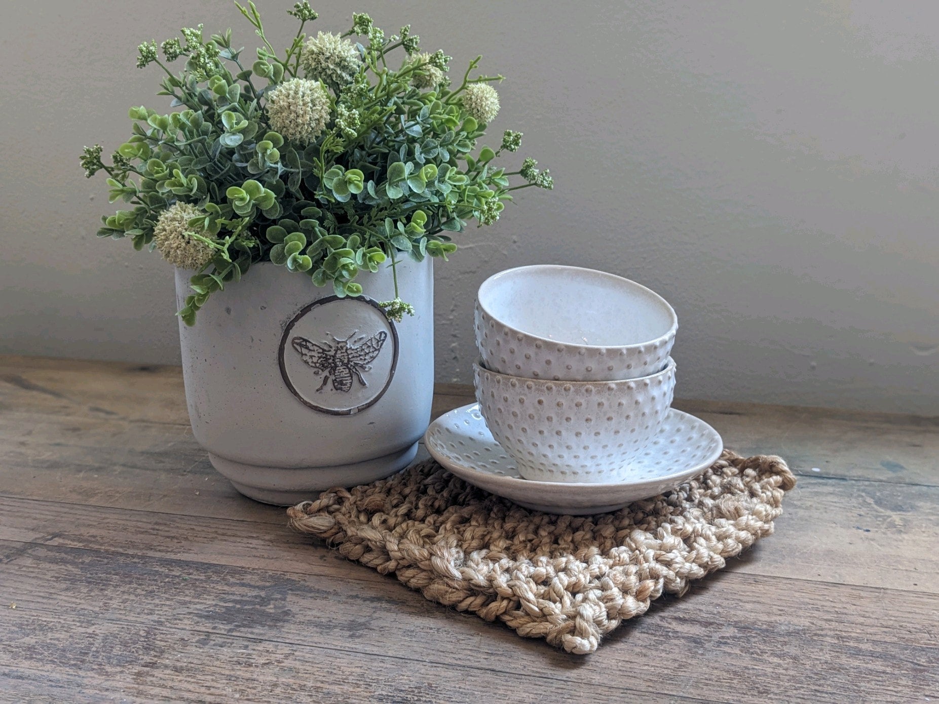Square Crochet Jute Pot Holder Tattered Tulip